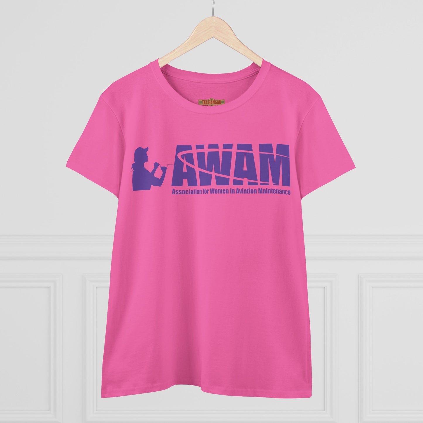 Women's Semi-Fitted Tee - AWAM Logo on light fabric