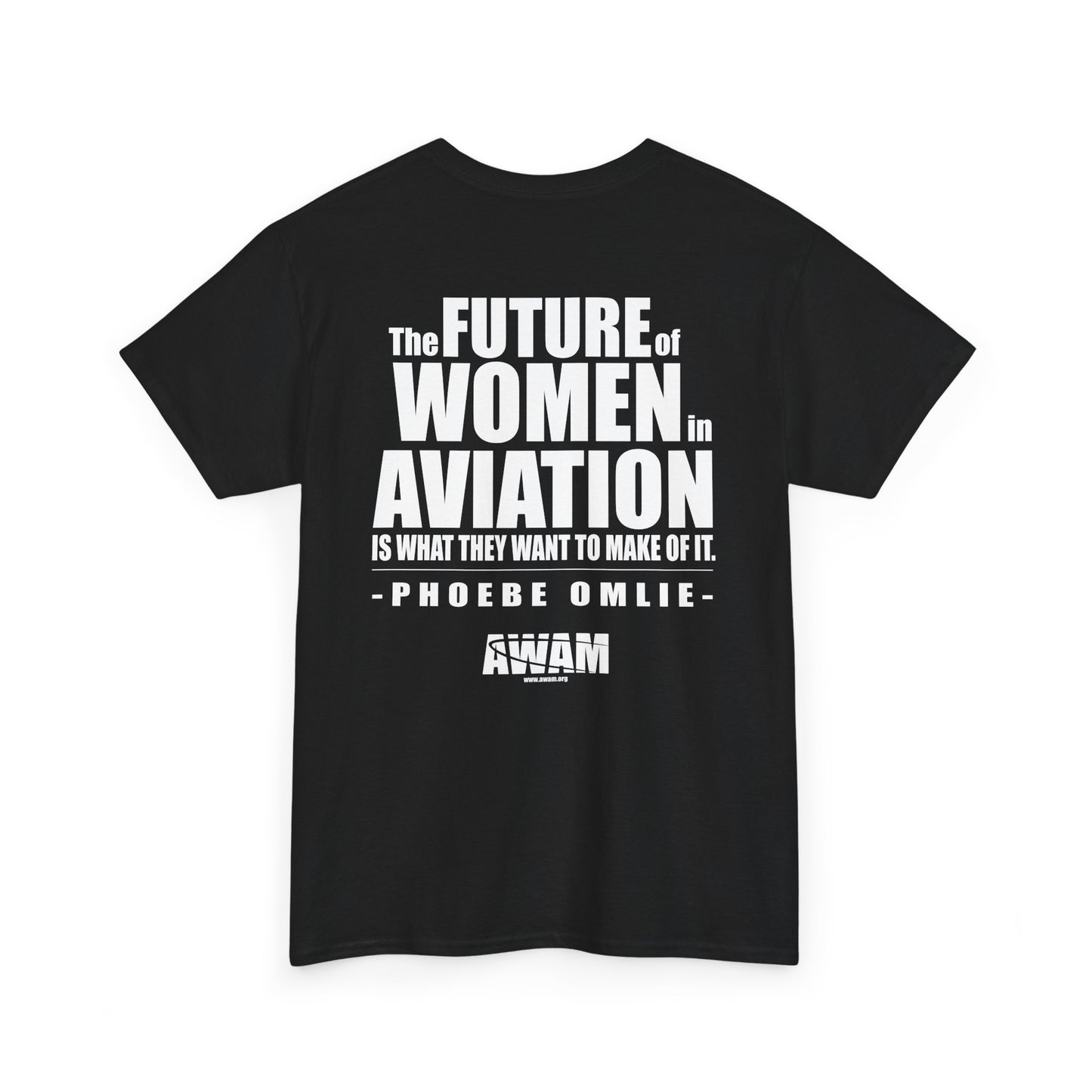 Unisex Heavy Cotton Tee - AWAM Logo on dark fabric