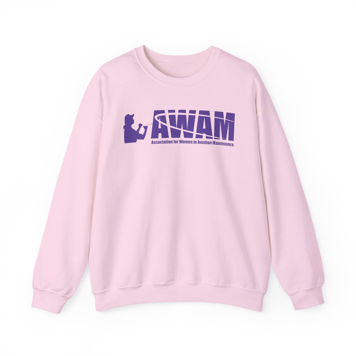 Crewneck Sweatshirt - AWAM logo on light fabric